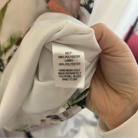 Lulus Dream of You Ivory Floral Print Off the Shoulder Shift Dress, size Small - Picture 5 of 8